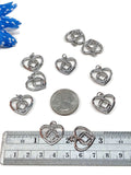 NA Heart Pendant Charms 12 Step Narcotics Anonymous